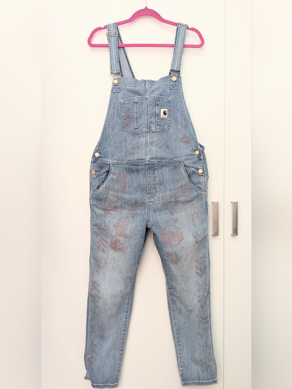 Carhartt Light Wash Denim Overalls WIP Women's L